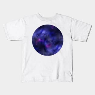 Print Texture of Cosmic Universe with Cute Stars Kids T-Shirt